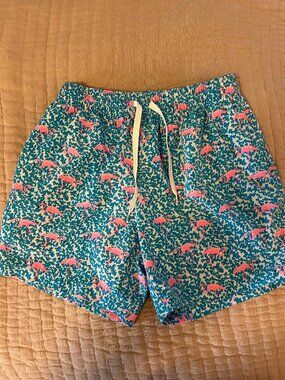 Chubbies The Domingos Are For Flamingos Swim Trunks Like New chubbies SMALL